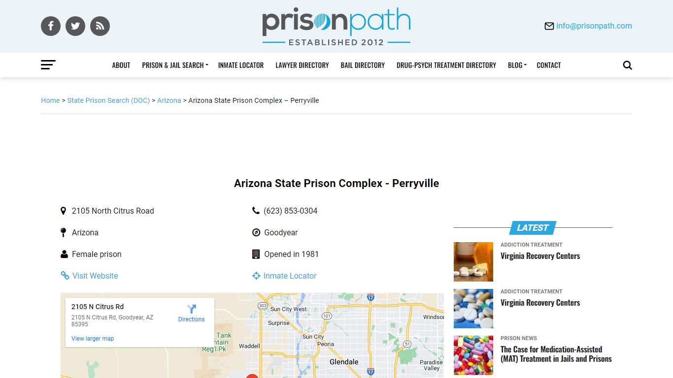 Arizona State Prison Complex - Perryville - Prison Inmate Search ...